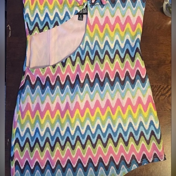 Dolls Kill Cut Out Mini Asymmetrical Dress. Small. NWOT Festival fantasy Retro - Picture 1 of 4